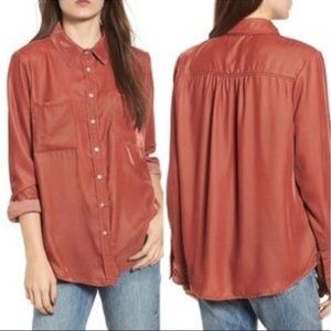 Thread and Supply velvet button up shirt